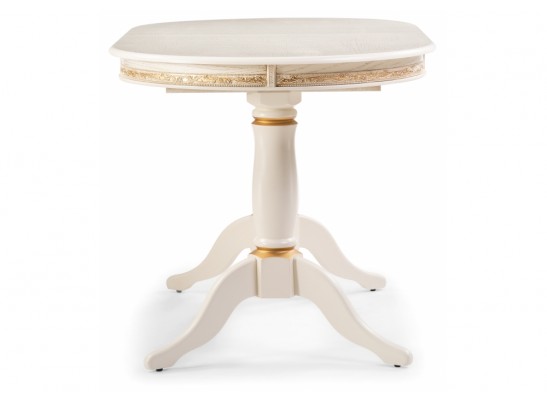 Деревянный стол Джил 140(180)х80х78 слоновая кость с золотой патиной в Ростове-на-Дону