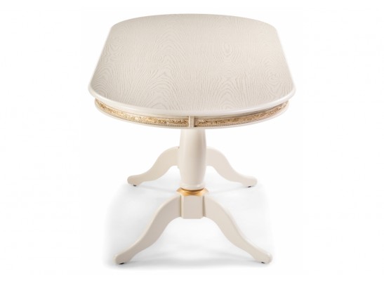 Деревянный стол Джил 140(180)х80х78 слоновая кость с золотой патиной в Ростове-на-Дону