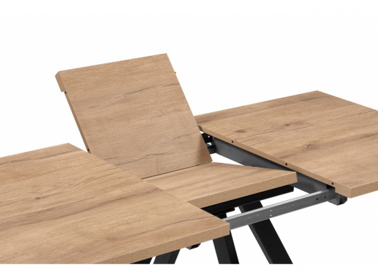 Деревянный стол Райн 32 116(160)x77 раздвижной дуб табачный / черный в Ростове-на-Дону