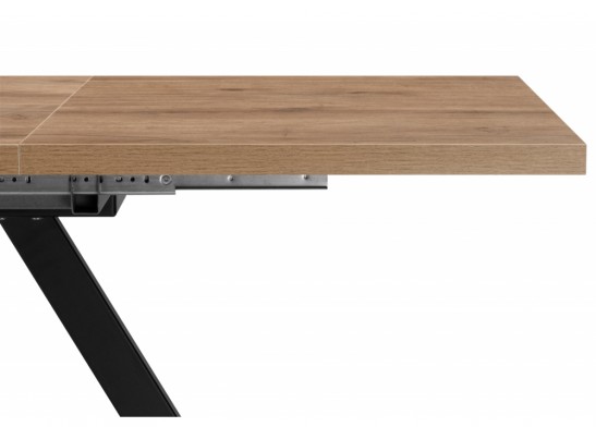 Деревянный стол Райн 32 116(160)x77 раздвижной дуб табачный / черный в Ростове-на-Дону