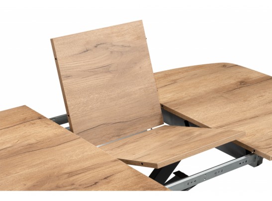 Деревянный стол Кортез 116(160)x77 раздвижной дуб табачный / черный