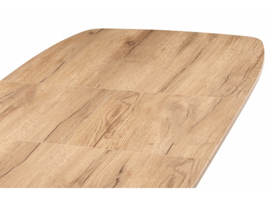 Деревянный стол Кортез 116(160)x77 раздвижной дуб табачный / черный