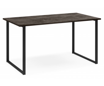 Деревянный стол Лиман 117 х 77 бетон темный / черный матовый