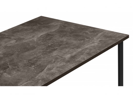 Деревянный стол Лиман 117 х 77 бетон темный / черный матовый в Ростове-на-Дону