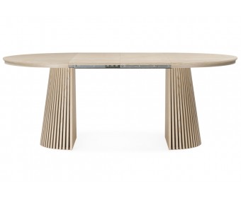 Деревянный стол Mersin 120(200)x120 шпон дуба / бук