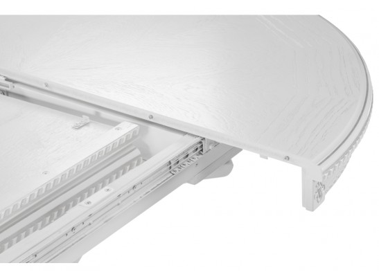 Деревянный стол Нозеан 120(160)х120х76 серебро / белый в Ростове-на-Дону