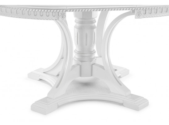 Деревянный стол Нозеан 120(160)х120х76 серебро / белый в Ростове-на-Дону