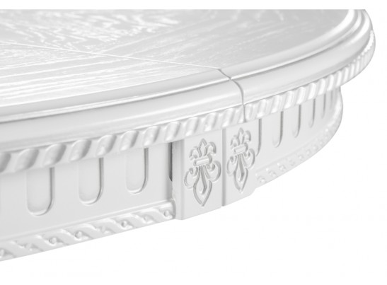 Деревянный стол Нозеан 120(160)х120х76 серебро / белый в Ростове-на-Дону