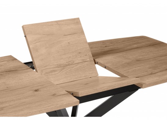 Деревянный стол Палу 130(170)х80 дуб веллингтон / черный