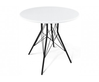 Деревянный стол SHT-T2 черный муар / белый