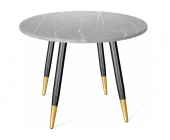 Деревянный стол SHT-TU14/90 черный муар / золото / серый мрамор