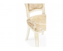 Деревянный стул Bronte молочный / патина золото
