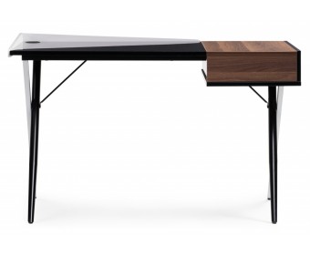 Компьютерный стол Koneli dark walnut / black