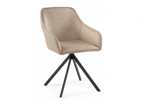 Кресло Лесли крутящееся бежевое / черное в Ростове-на-Дону