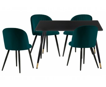 Обеденная группа Cельда black / green