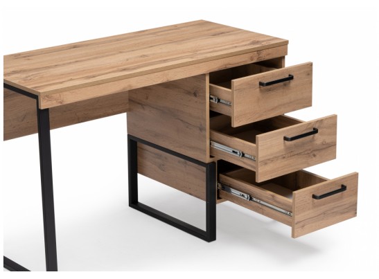 Письменный стол Iris металл дуб вотан / черный муар в Ростове-на-Дону