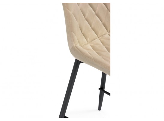Полубарный стул Баодин велюр бежевый / черный в Ростове-на-Дону