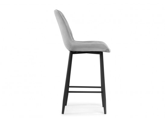 Полубарный стул Баодин велюр светло-серый / черный в Ростове-на-Дону
