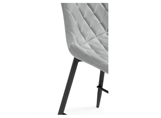 Полубарный стул Баодин велюр светло-серый / черный в Ростове-на-Дону