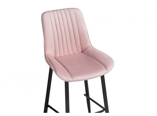 Полубарный стул Седа велюр розовый / черный в Ростове-на-Дону