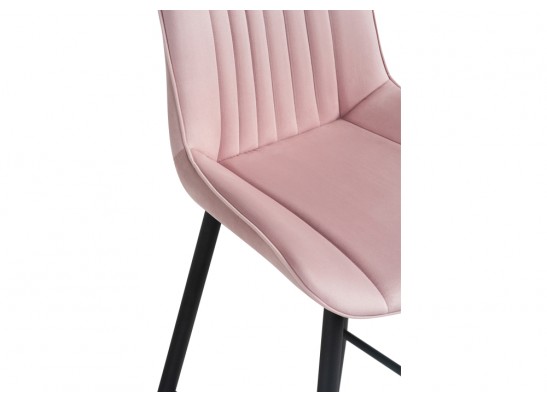 Полубарный стул Седа велюр розовый / черный в Ростове-на-Дону