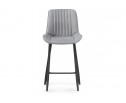 Полубарный стул Вейв вращающийся светло-серый velutto 52 / черный каркас в Ростове-на-Дону