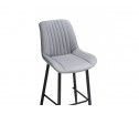 Полубарный стул Вейв вращающийся светло-серый velutto 52 / черный каркас в Ростове-на-Дону
