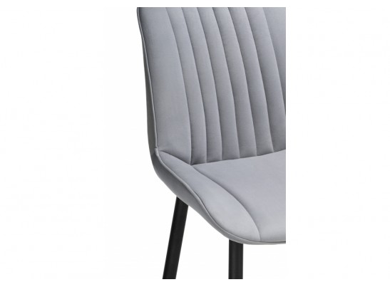 Полубарный стул Вейв вращающийся светло-серый velutto 52 / черный каркас в Ростове-на-Дону