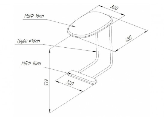 Приставной столик SHT-CT23 серый мрамор / золото в Ростове-на-Дону