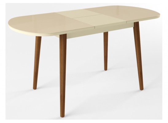 Стеклянный стол Клэйтон кремовый / орех в Ростове-на-Дону