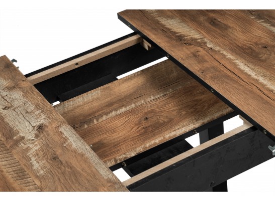 Стол Баи 110(139)х69х74 дуб юкон / черный в Ростове-на-Дону