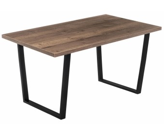 Стол Эльпатия 130х75х75 дуб велингтон / черный матовый