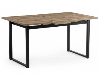 Стол Макта 140(170)х85х73 дуб велингтон / черный матовый