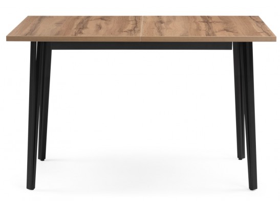 Стол раскладной Денвер Лофт 120(160)х75х75 25 мм дуб вотан / матовый черный в Ростове-на-Дону