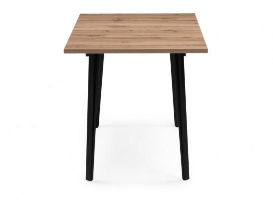 Стол раскладной Денвер Лофт 120(160)х75х75 25 мм дуб вотан / матовый черный в Ростове-на-Дону