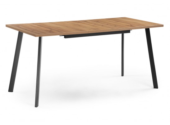 Стол раскладной Колон Лофт 120(160)х75х75 25 мм дуб вотан / матовый черный в Ростове-на-Дону