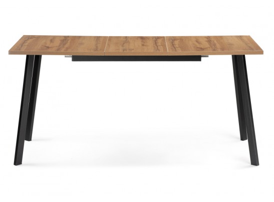 Стол раскладной Колон Лофт 120(160)х75х75 25 мм дуб вотан / матовый черный в Ростове-на-Дону