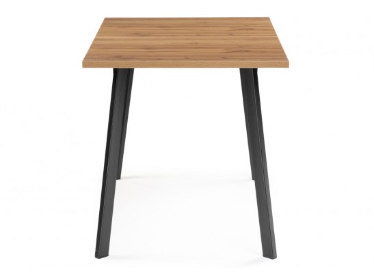 Стол раскладной Колон Лофт 120(160)х75х75 25 мм дуб вотан / матовый черный в Ростове-на-Дону