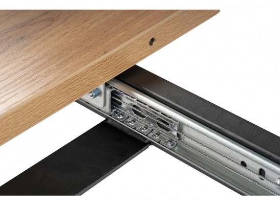 Стол раскладной Колон Лофт 120(160)х75х75 25 мм дуб вотан / матовый черный в Ростове-на-Дону