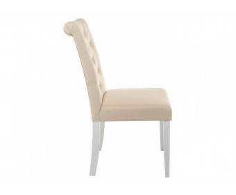Стул Amelia white / fabric cream