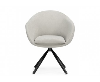 Стул на металлокаркасе Бартон 1 ткань мадера 3 / черный матовый