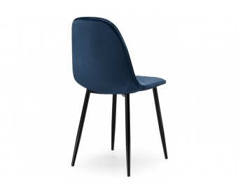 Стул на металлокаркасе Capri dark blue / black