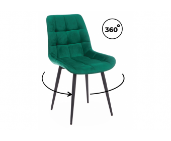 Стул на металлокаркасе Челси 360 К зеленый (zd 667) / черный