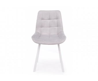 Стул на металлокаркасе Челси П светло-серый (zd 960) / белый