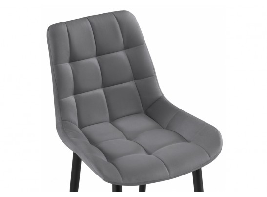 Стул на металлокаркасе Челси велюр темно-серый / черный в Ростове-на-Дону
