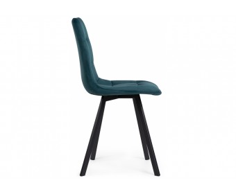 Стул на металлокаркасе Чилли морская волна / черный