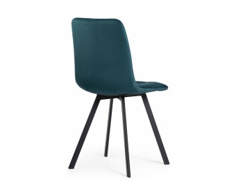 Стул на металлокаркасе Чилли морская волна / черный