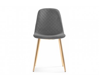 Стул на металлокаркасе Dabl dark gray / gold
