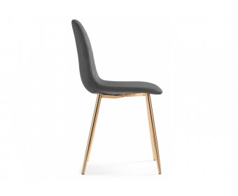 Стул на металлокаркасе Dabl dark gray / gold