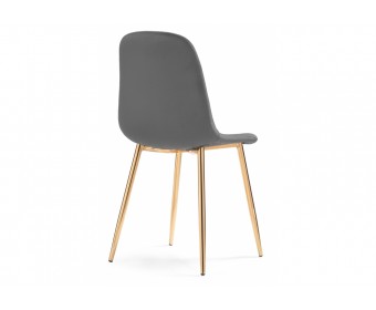 Стул на металлокаркасе Dabl dark gray / gold